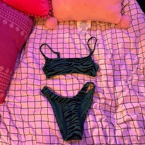 cute green and black bathing suit! from target size xs!